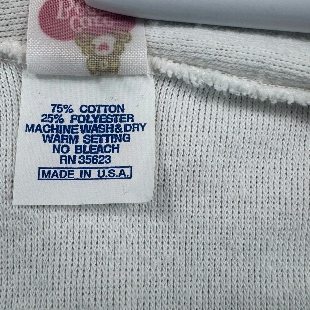 Vintage Care Bears Terry Cloth Zip Towel‎ / Robe White Funshine Bear Duck Baby